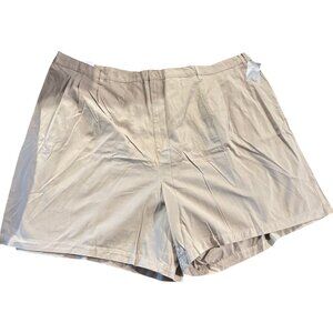 Harbor Bay men's khaki tan chino shorts stretch waist sz 10XL waist 58 NWT